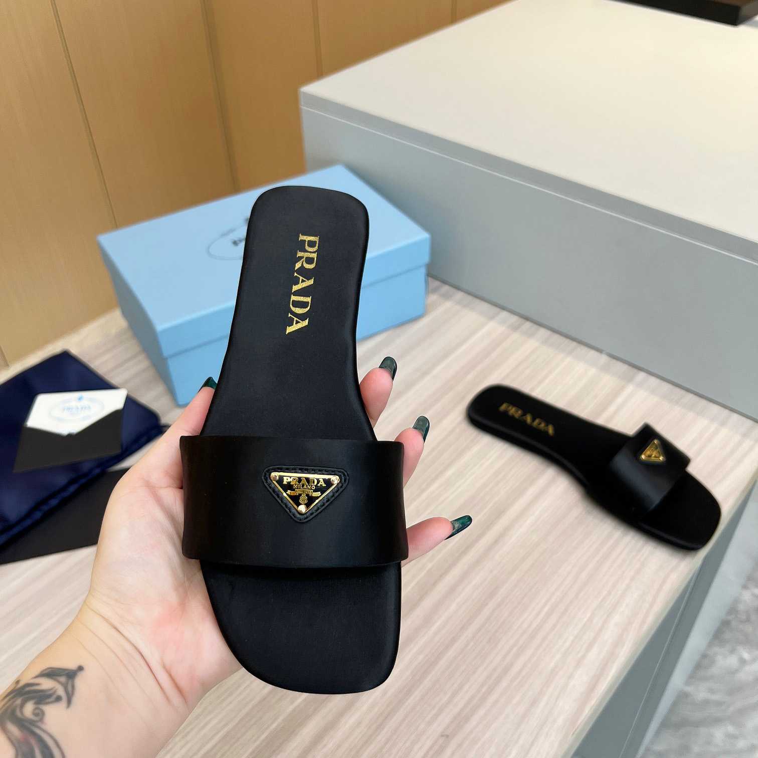 Prada Leather Slides - EUR FASHION