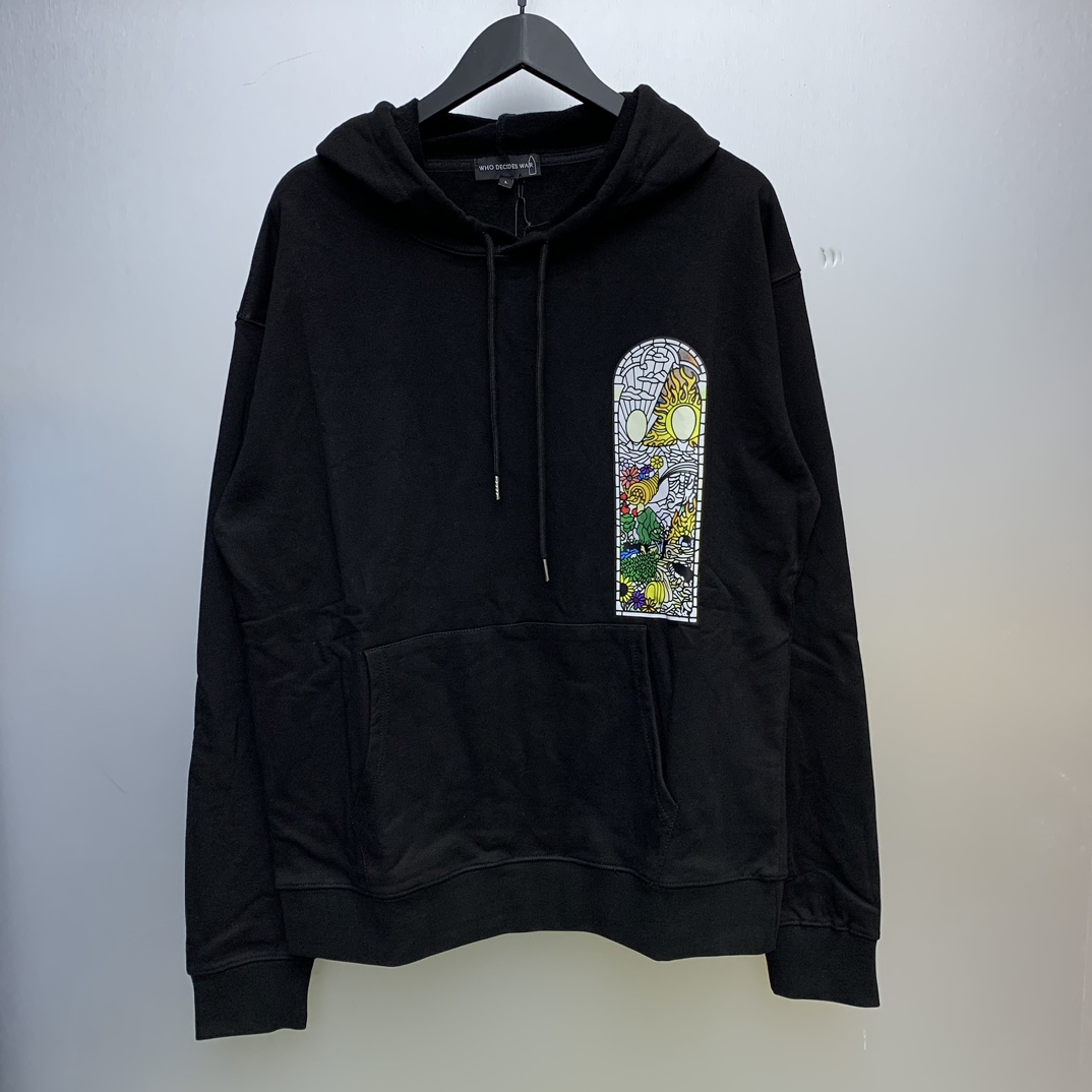 Who Decides War Stained Glass Hoodie - EUR FASHION