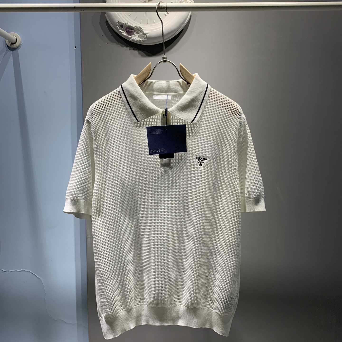 Prada Cotton And Silk Polo Shirt - EUR FASHION