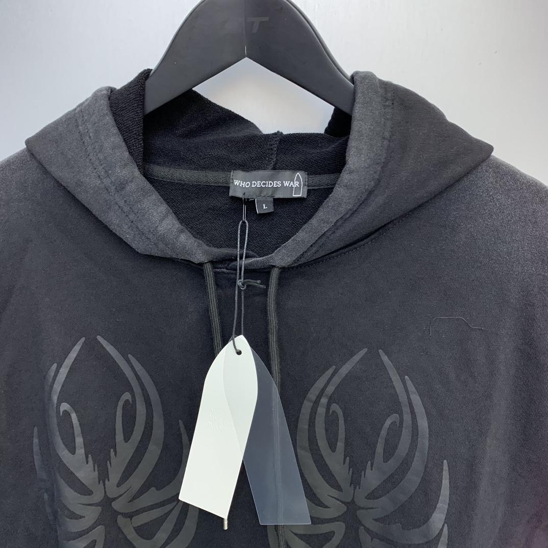 Who Decides War Black Winged Hoodie - EUR FASHION