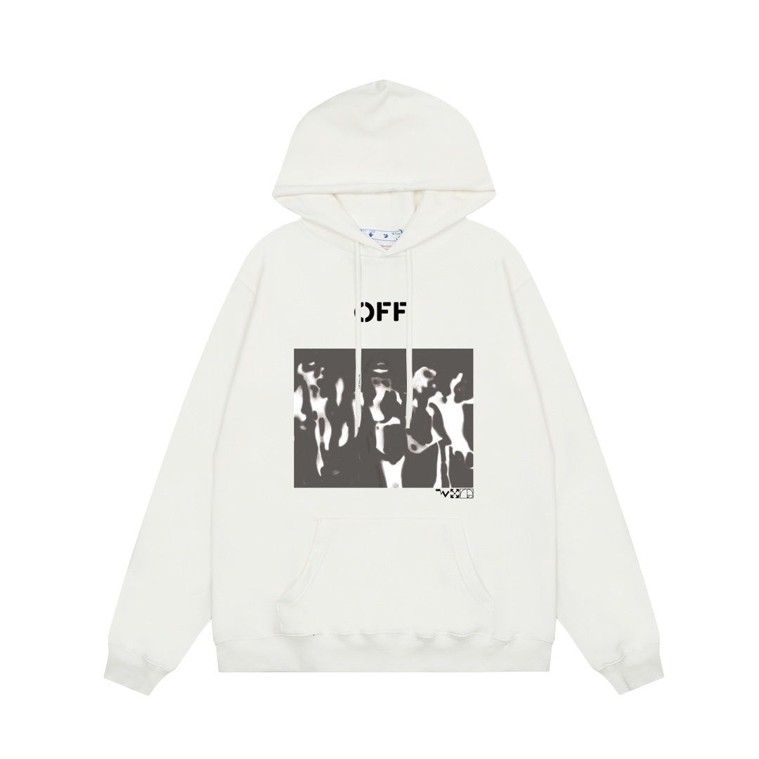 Off-White Spray Painting Over Hoodie - EUR FASHION