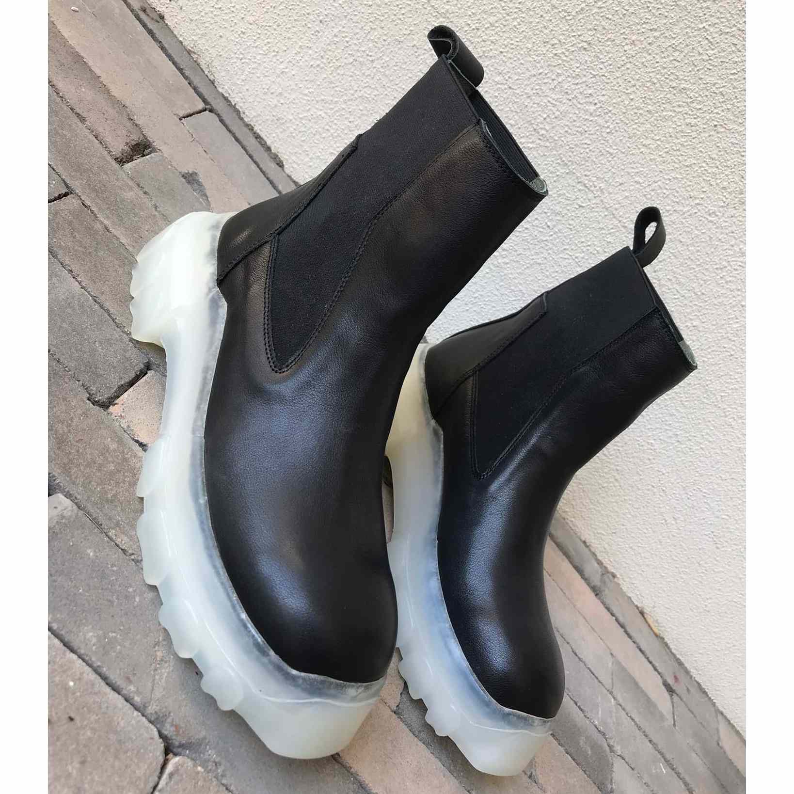 Rick Owens Leather Boots  - EUR FASHION