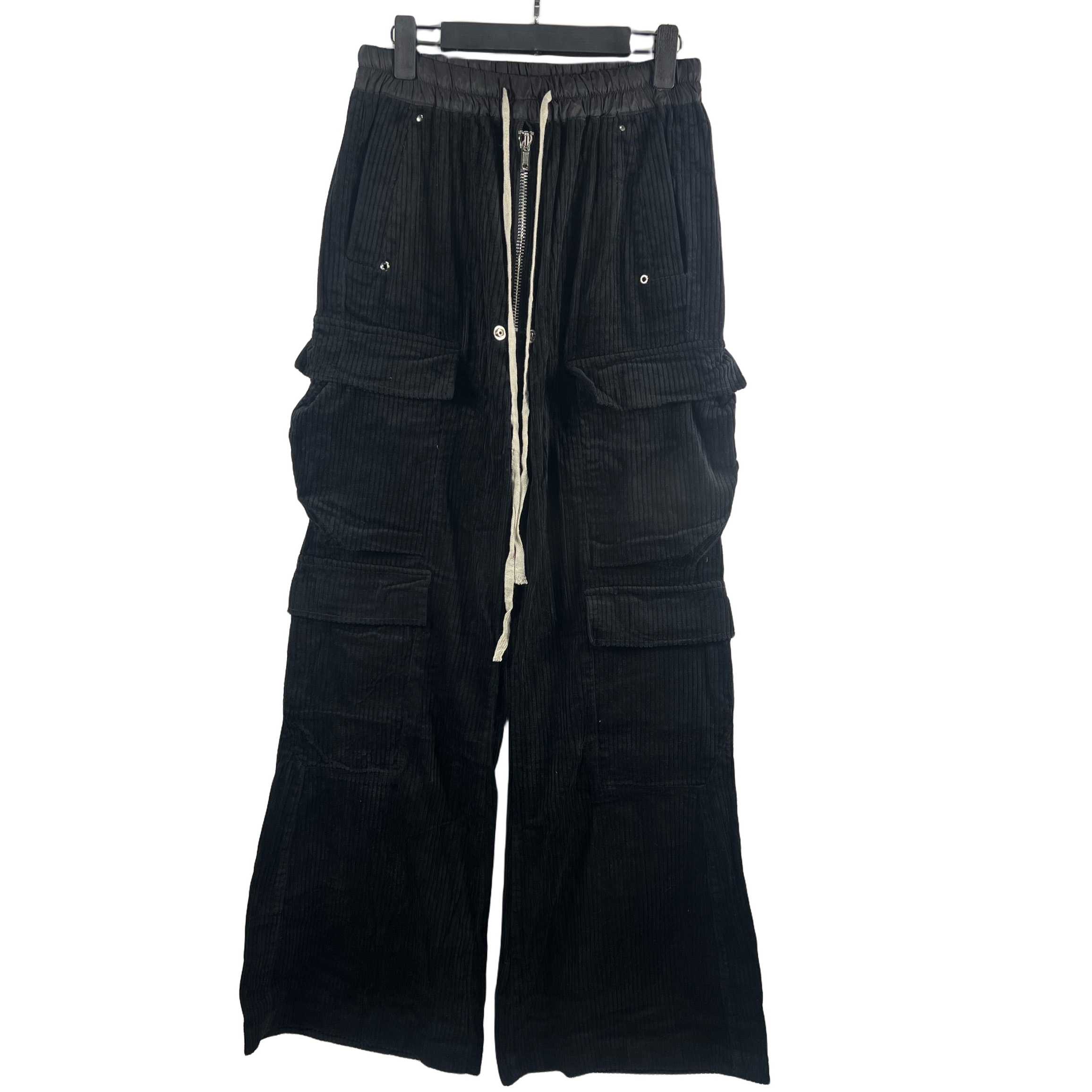 Rick Owens Black Double Jumbo Belas Cargo Pants - EUR FASHION