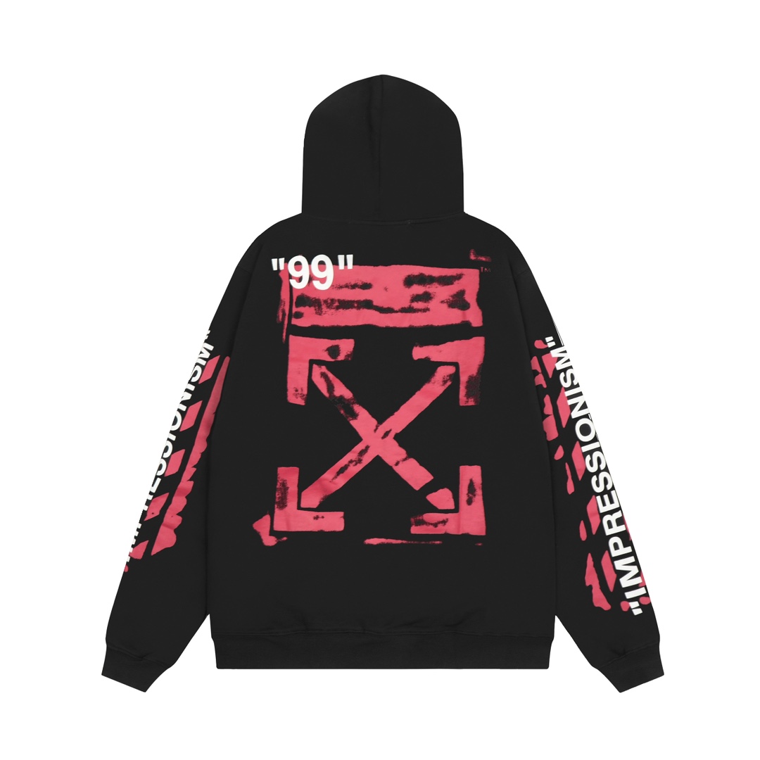 Off-White C/O Virgil Abloh Printed Cotton Hoodie - EUR FASHION