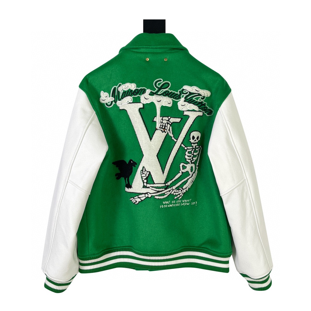 Louis Vuitton Leather Basketball Jacket - EUR FASHION