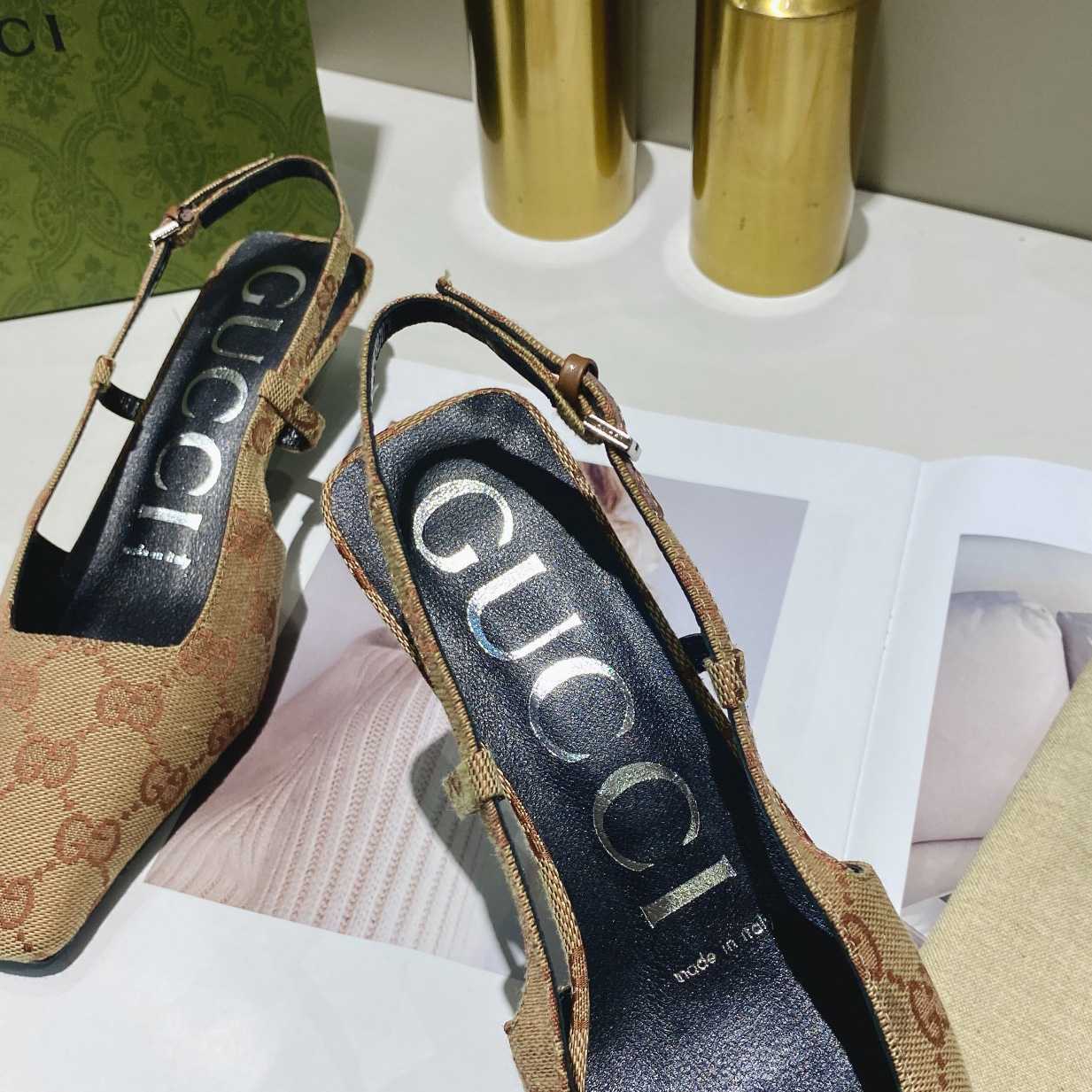 Gucci Women's GG Slingback Ballet Flat - EUR FASHION