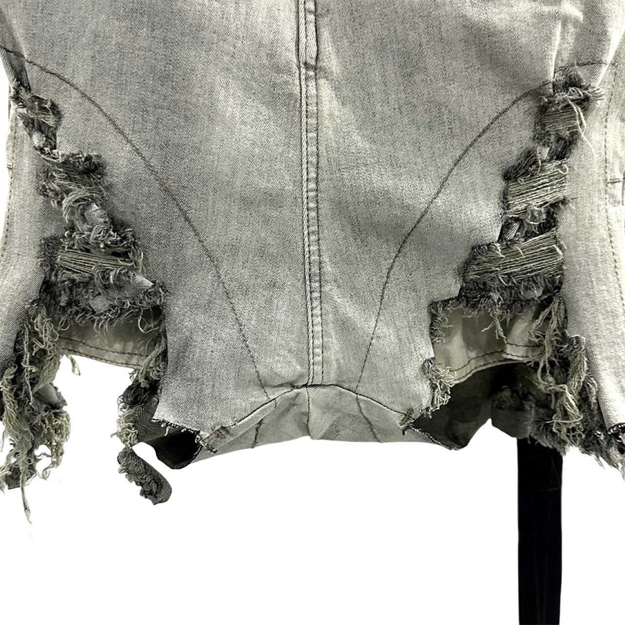 Rick Owens Distressed High-waist Mini Shorts  - EUR FASHION