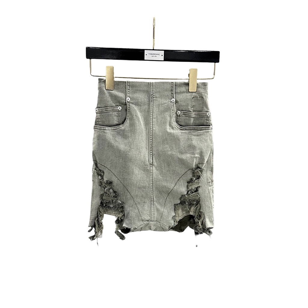 Rick Owens Distressed High-waist Mini Shorts  - EUR FASHION