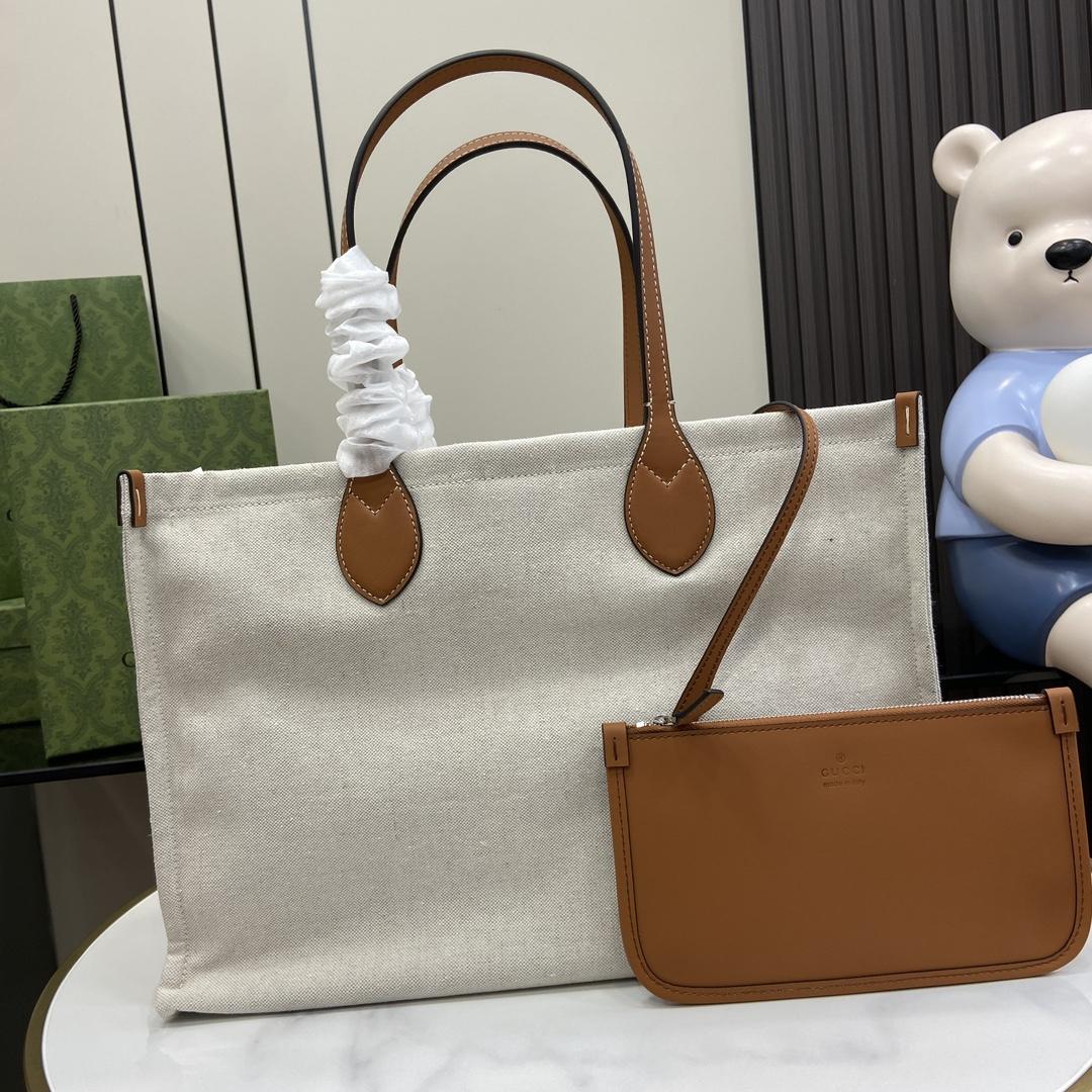 Gucci Medium Tote Bag With Gucci Print - EUR FASHION