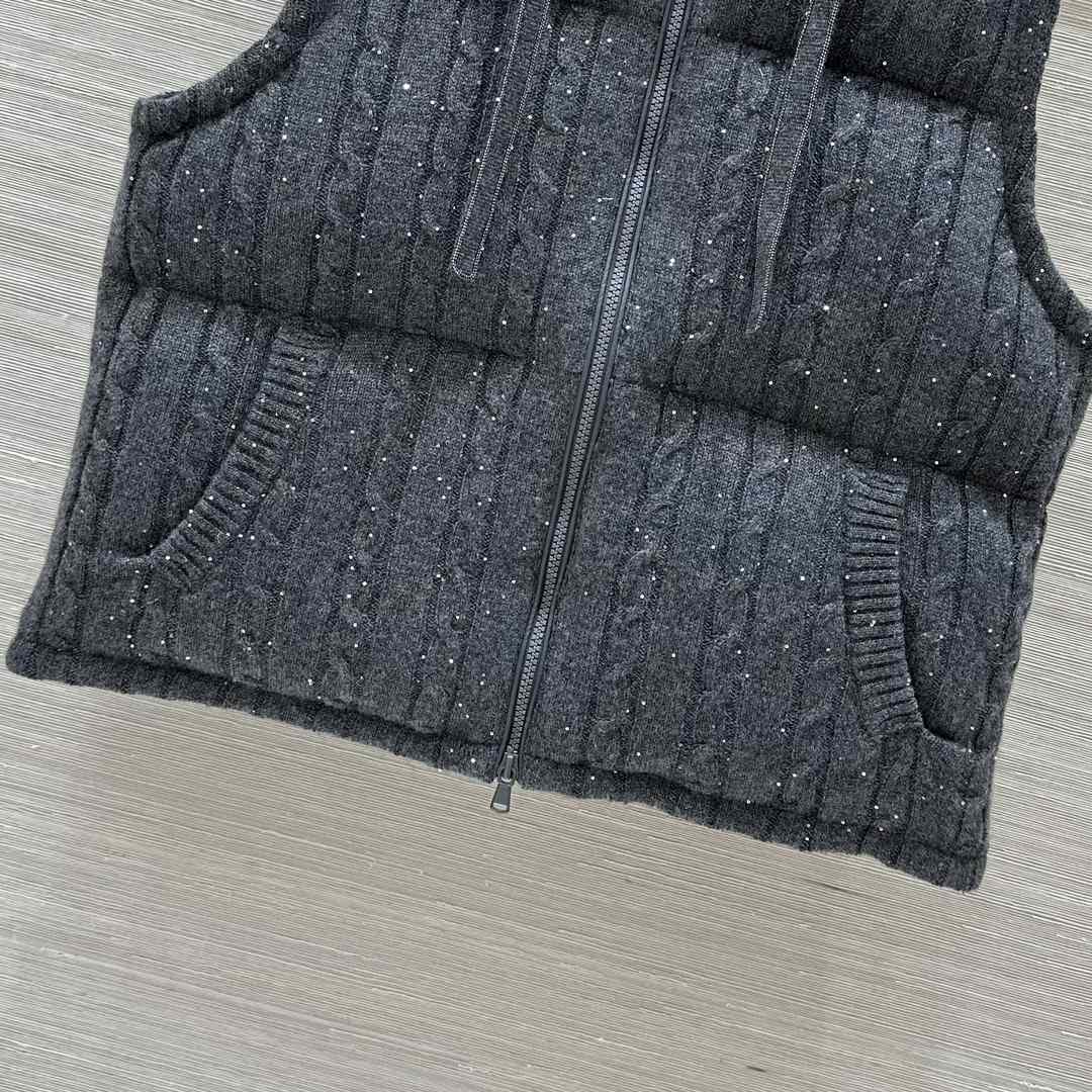 Brunello Cucinelli Knit Down Vest - EUR FASHION