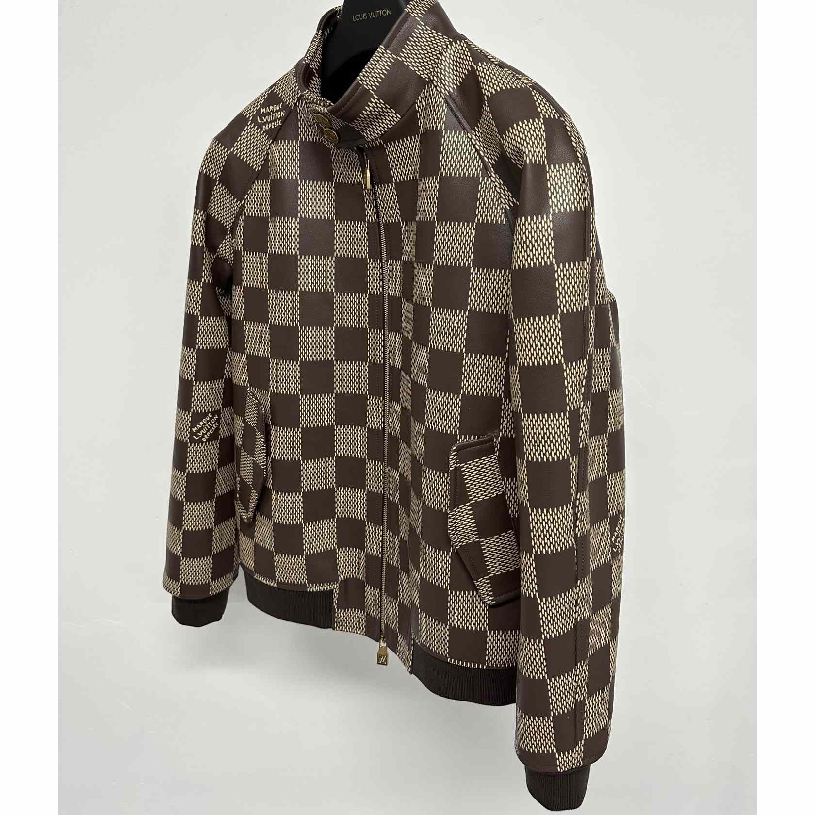 Louis Vuitton Damier Leather Harrington Jacket   1AFIMC - EUR FASHION