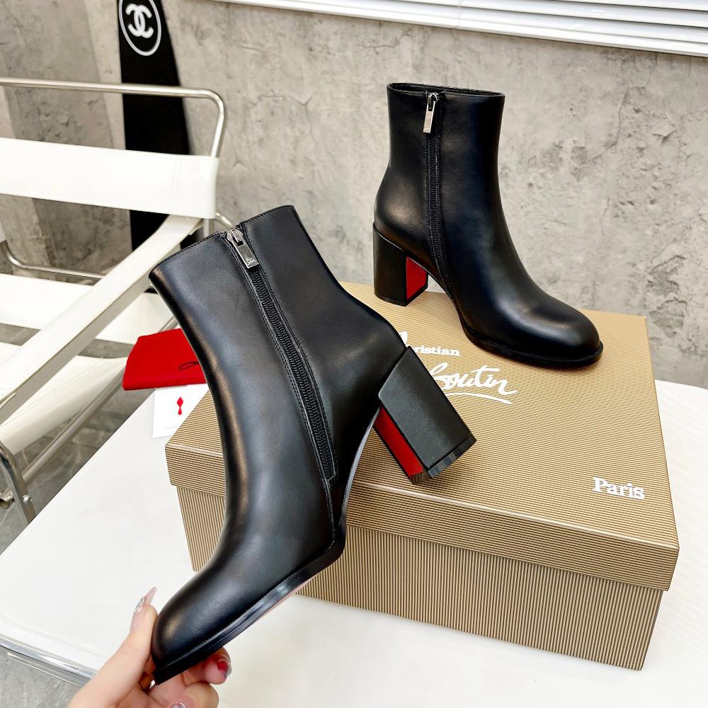 Christian Louboutin Adoxa Leather Ankle Boots - EUR FASHION
