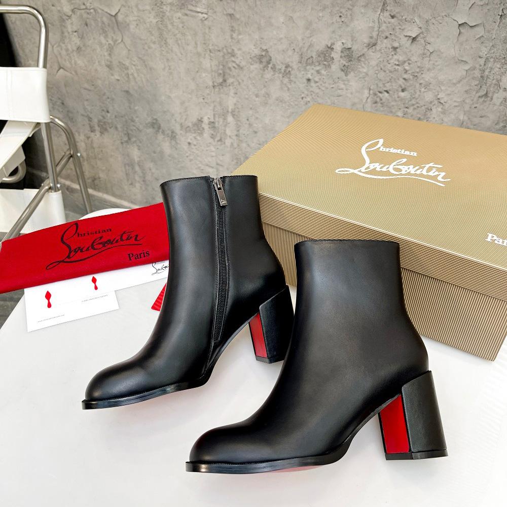 Christian Louboutin Adoxa Leather Ankle Boots - EUR FASHION