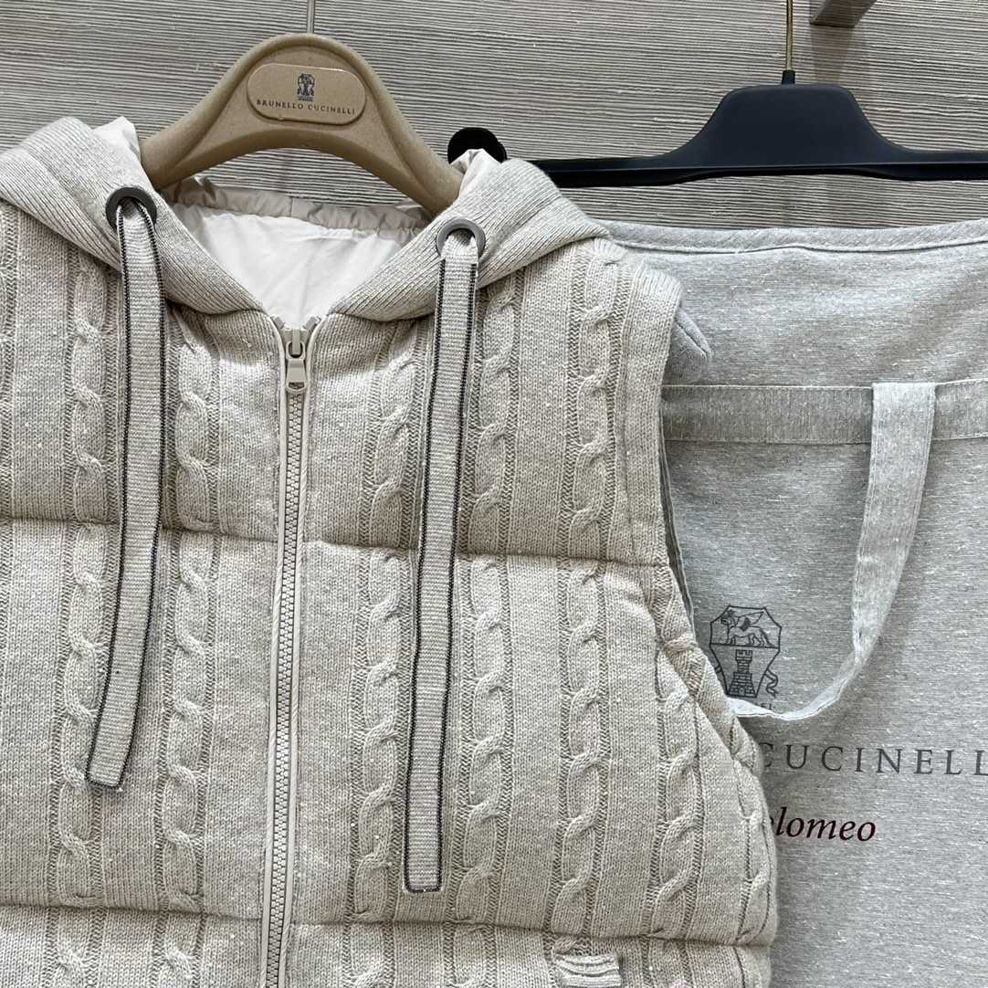 Brunello Cucinelli Knit Down Vest - EUR FASHION