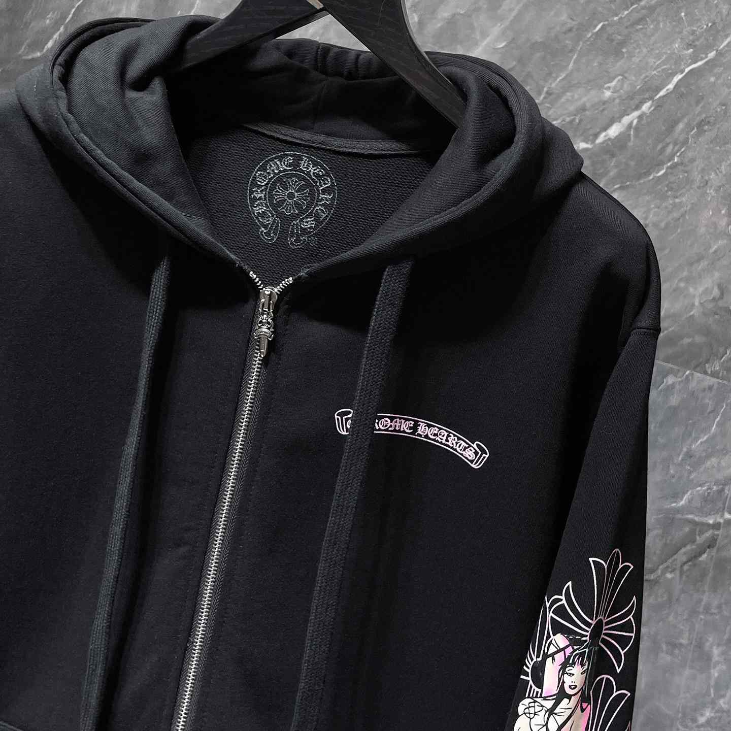 Chrome Hearts Zip Up Hoodie  - EUR FASHION