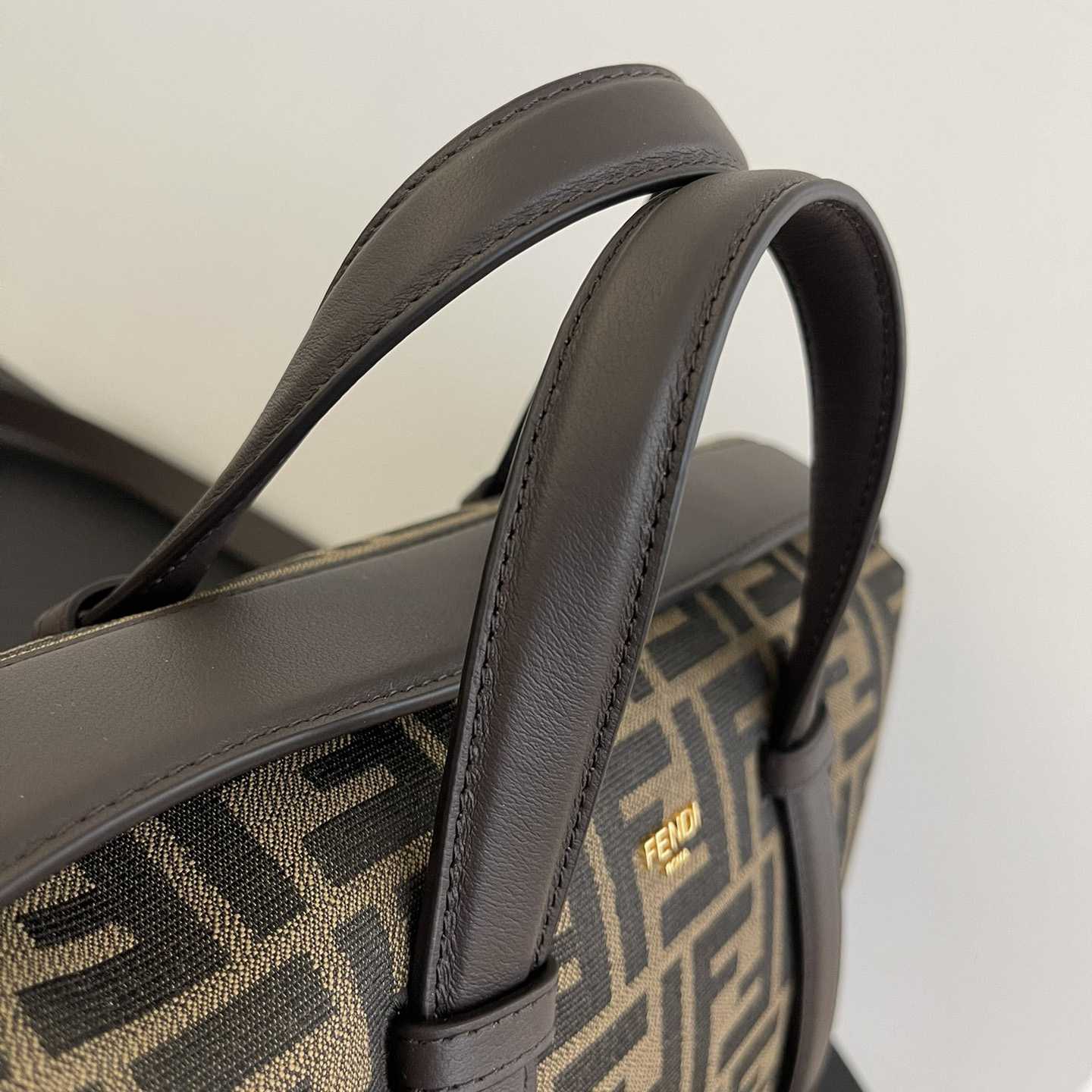 Fendi Boston 365 Brown FF jacquard fabric bag - EUR FASHION
