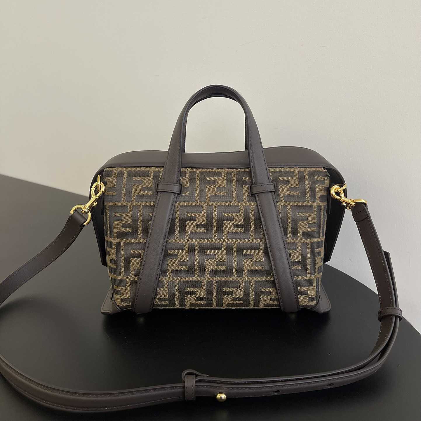 Fendi Boston 365 Brown FF jacquard fabric bag - EUR FASHION