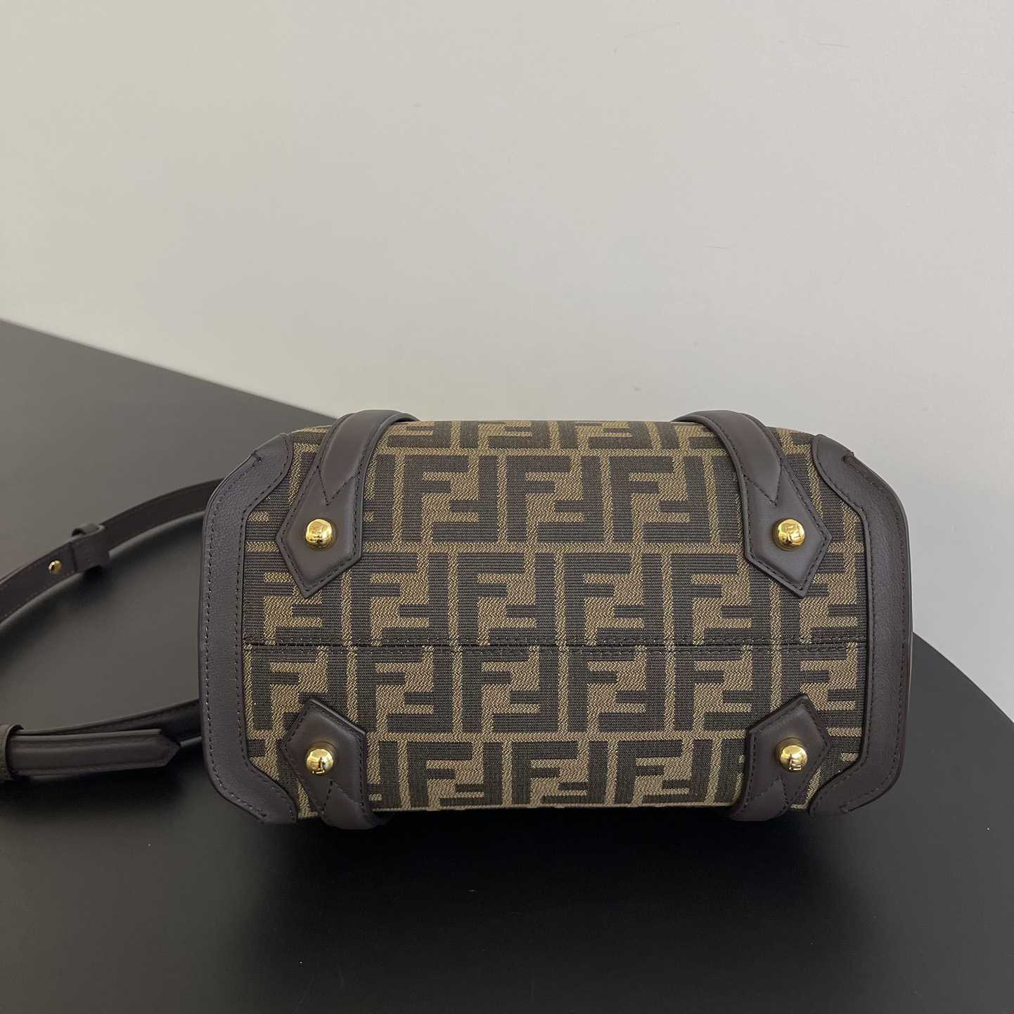 Fendi Boston 365 Brown FF jacquard fabric bag - EUR FASHION