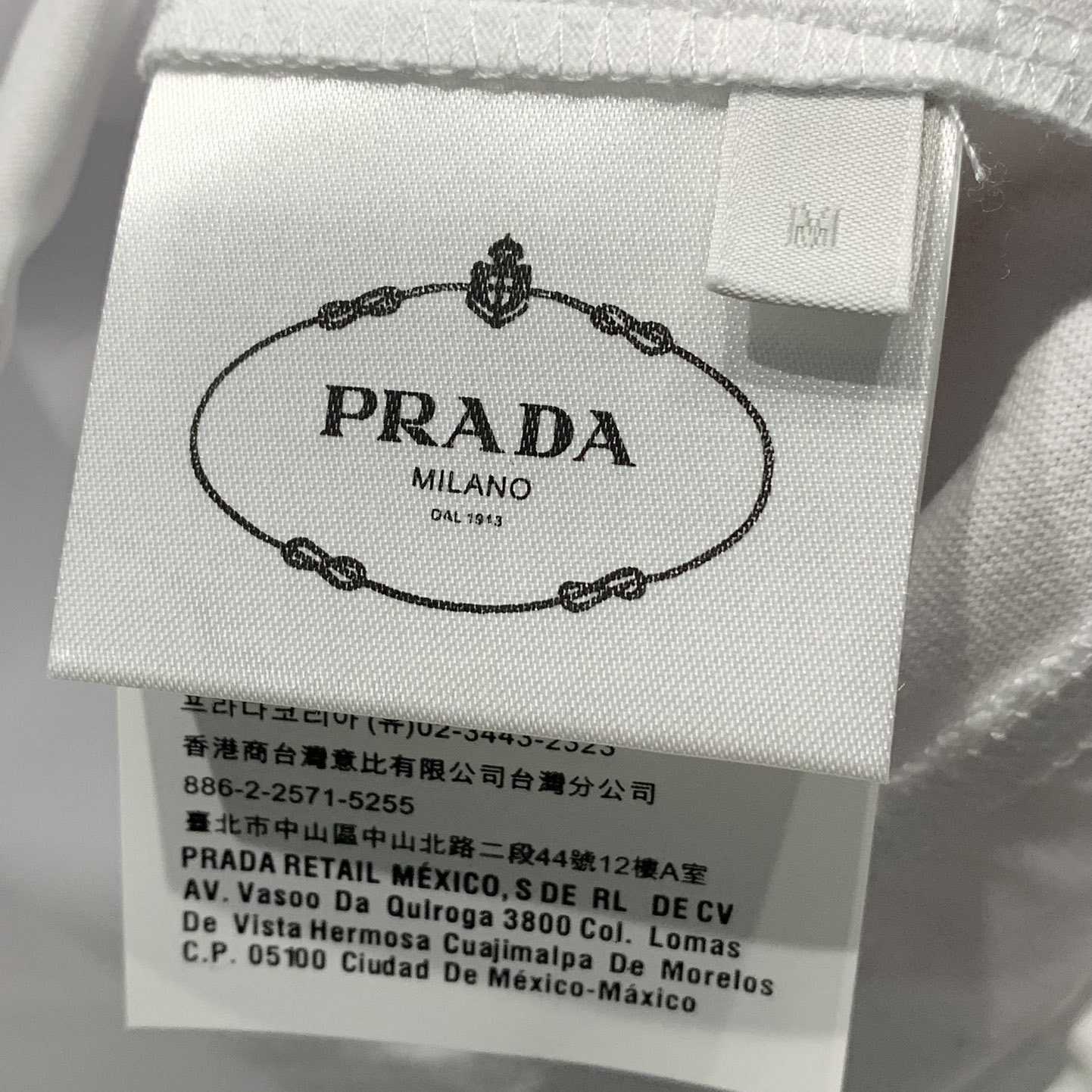 Prada Cotton T-Shirt With Re-Nylon Details - EUR FASHION