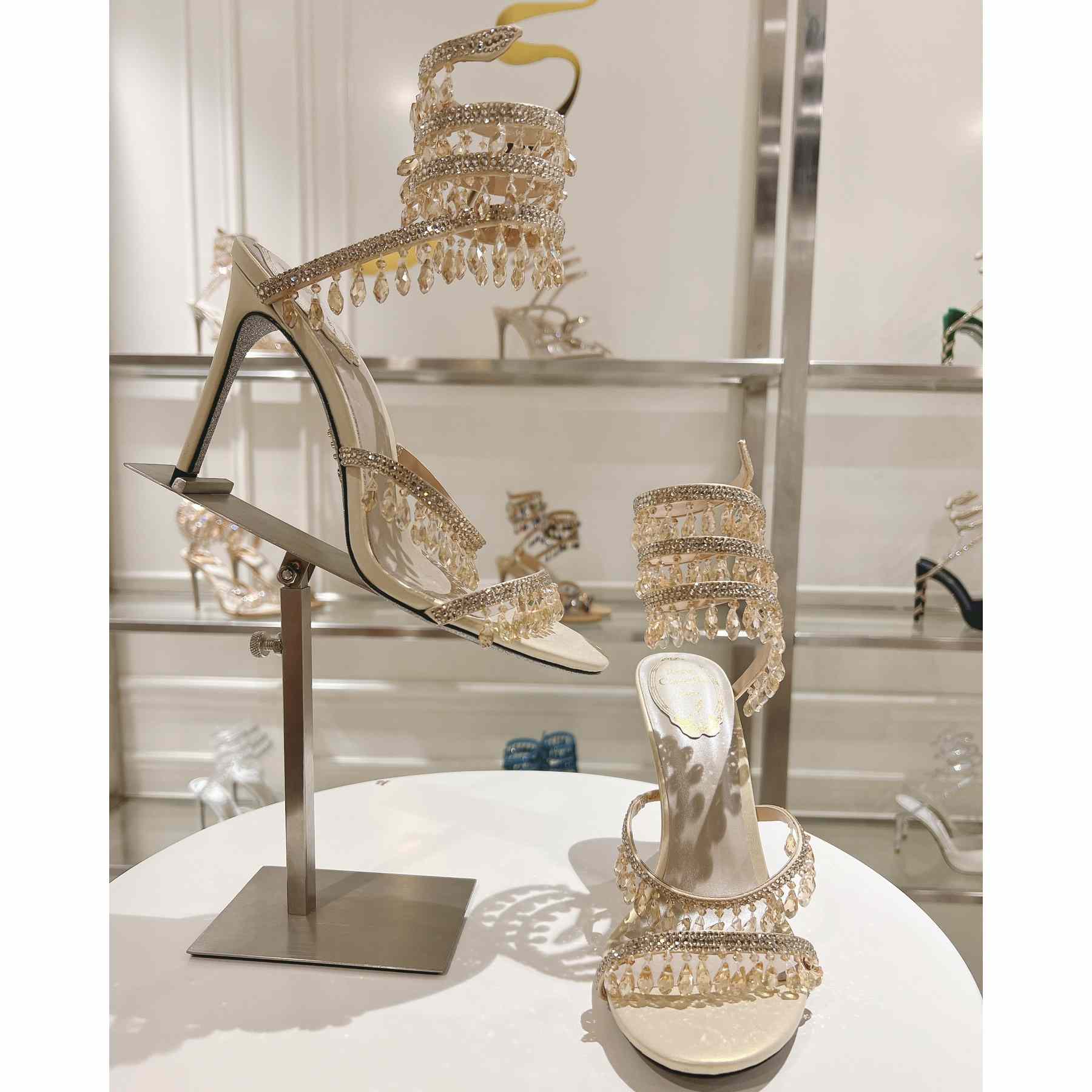 Rene Caovilla Natural Chandelier Sandals - EUR FASHION