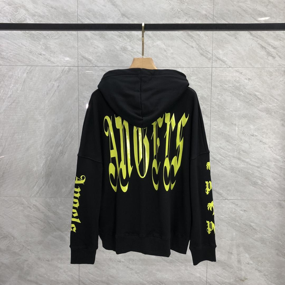 Palm Angels Black Vertigo Hoodie - EUR FASHION