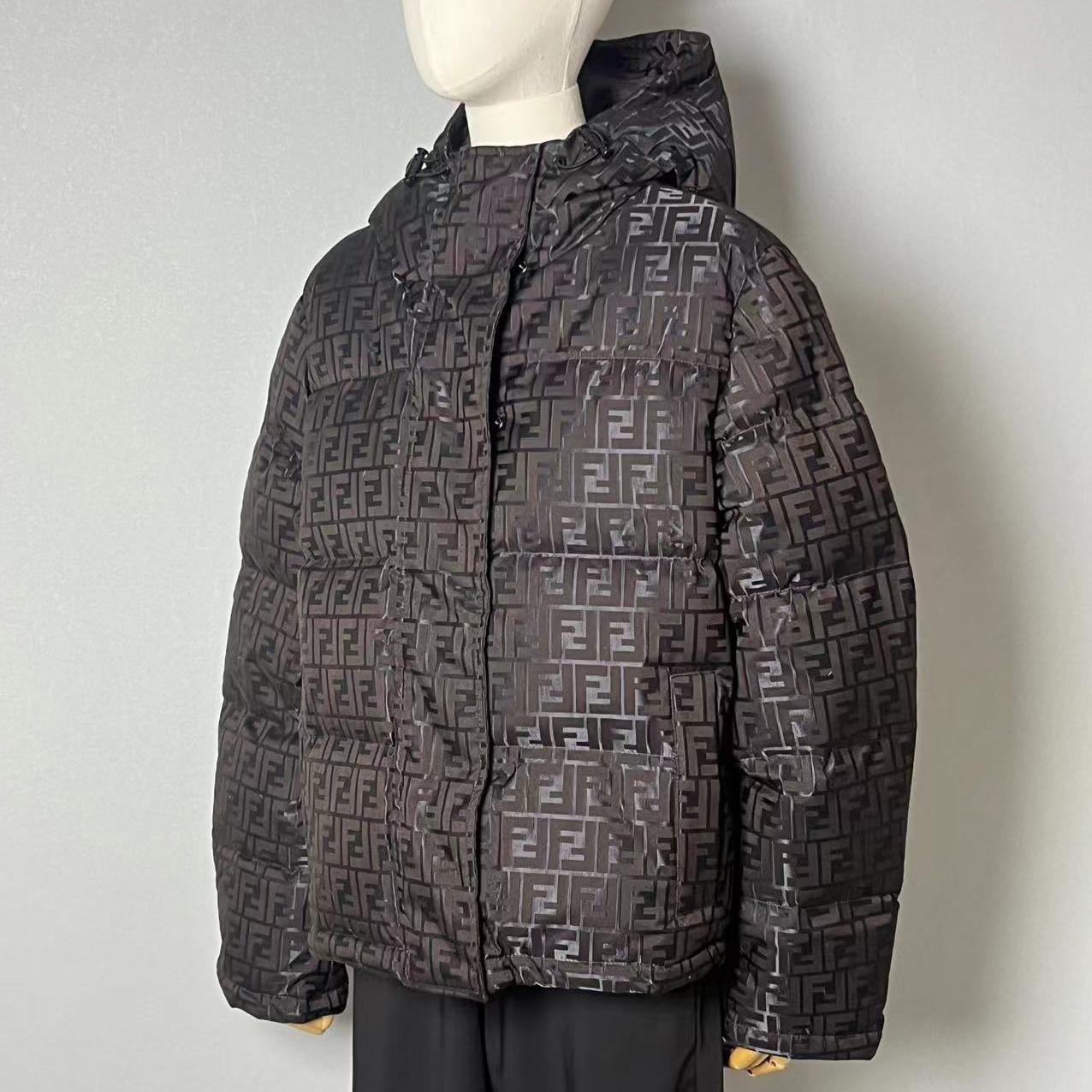 Fendi Brown Tech Fabric Down Jacket - EUR FASHION