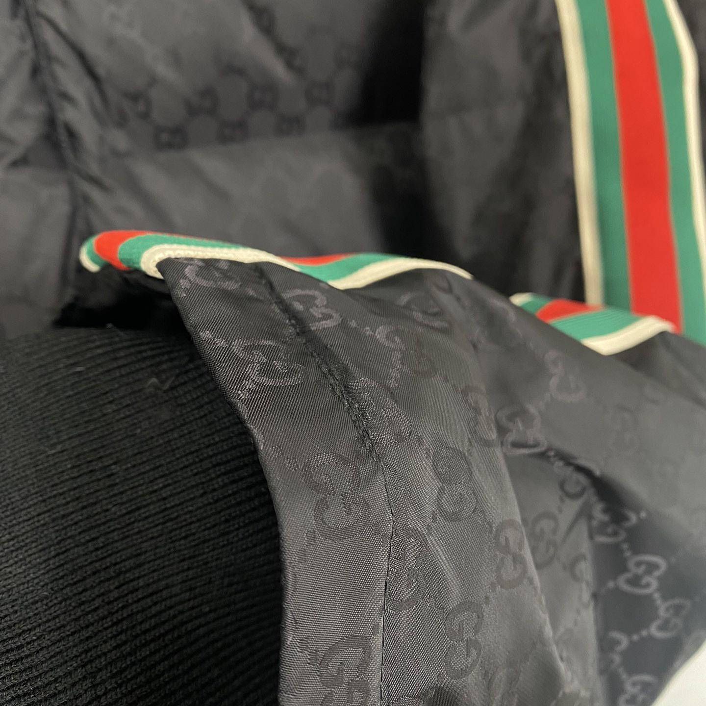 Gucci GG Nylon Jacquard Jacket With Web - EUR FASHION