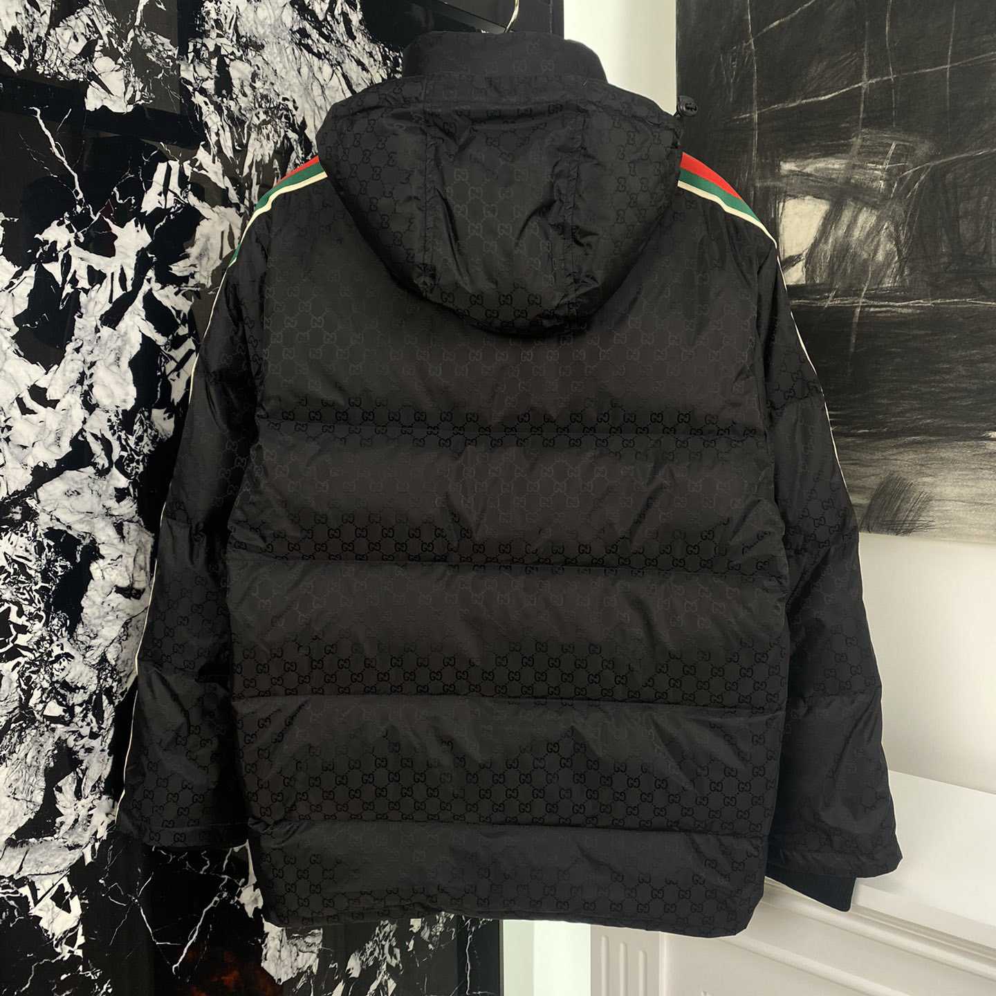 Gucci GG Nylon Jacquard Jacket With Web - EUR FASHION