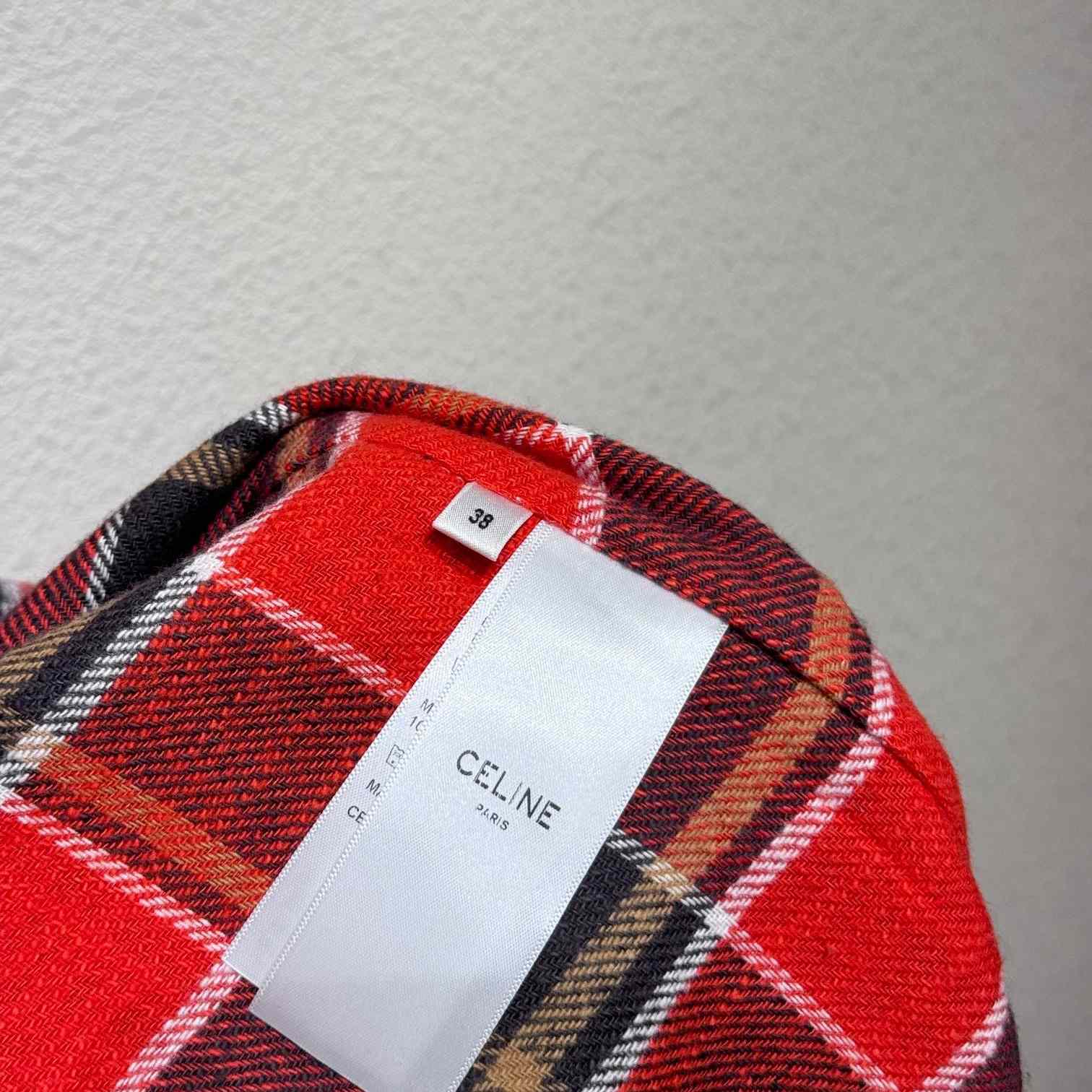 Celine Oversized Shirt In Checked Cotton  - EUR FASHION