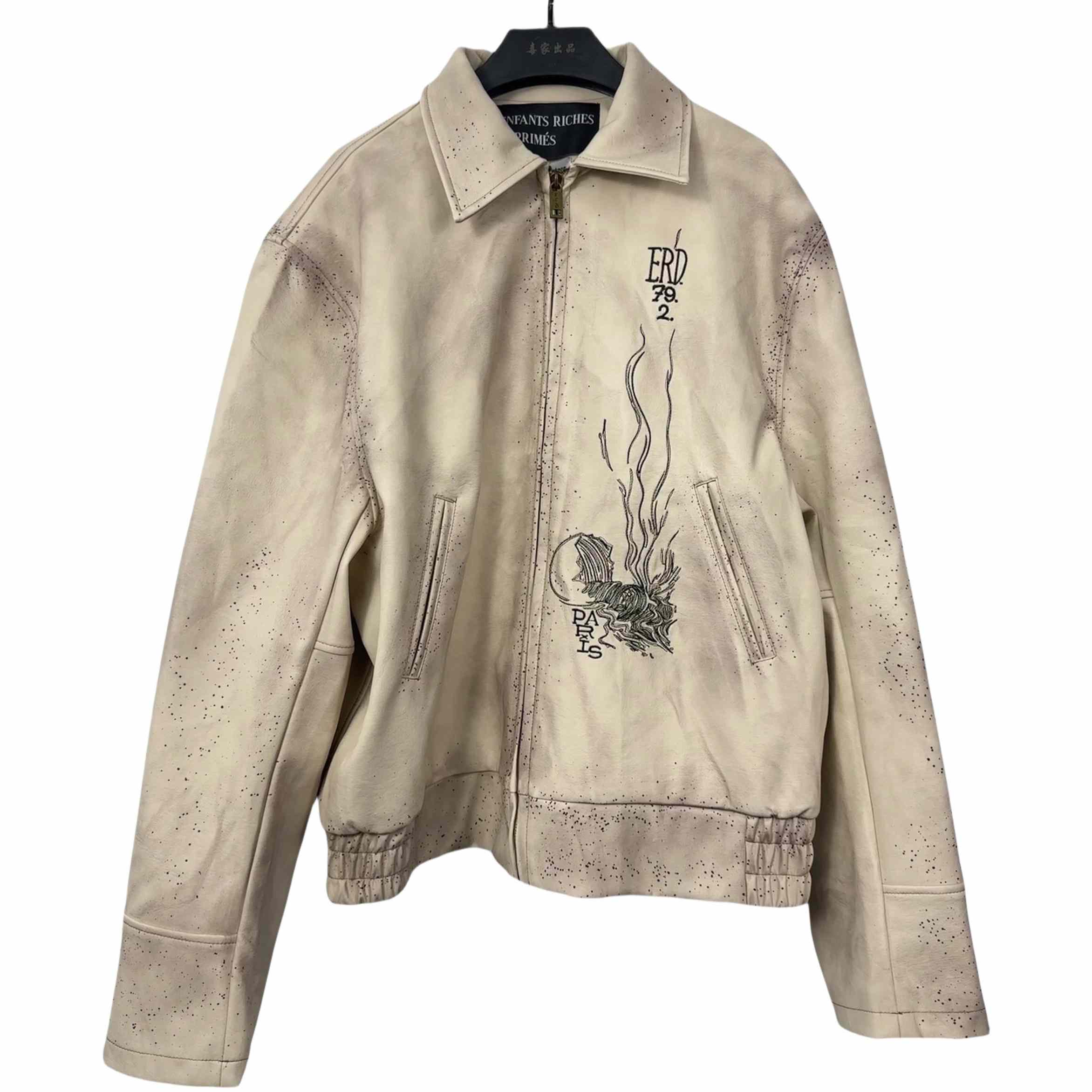 Enfants Riches Deprimes Embroidered-motif Leather Jacket - EUR FASHION