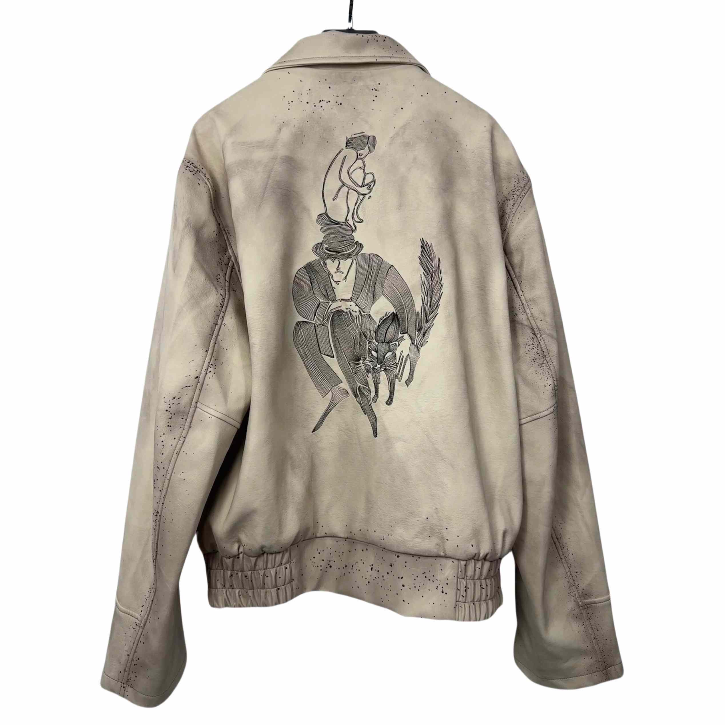 Enfants Riches Deprimes Embroidered-motif Leather Jacket - EUR FASHION