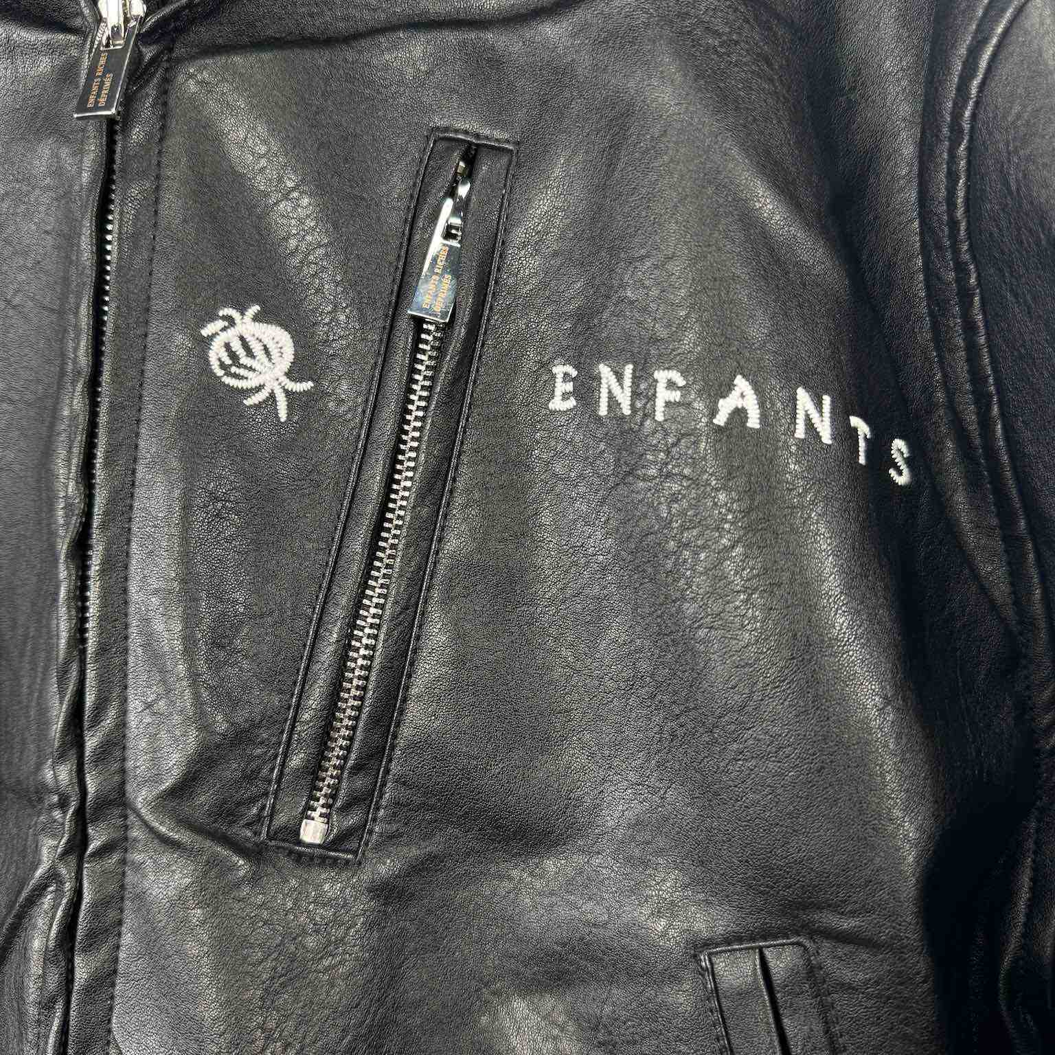 Enfants Riches Deprimes Opium Embroidered Leather Jacket - EUR FASHION