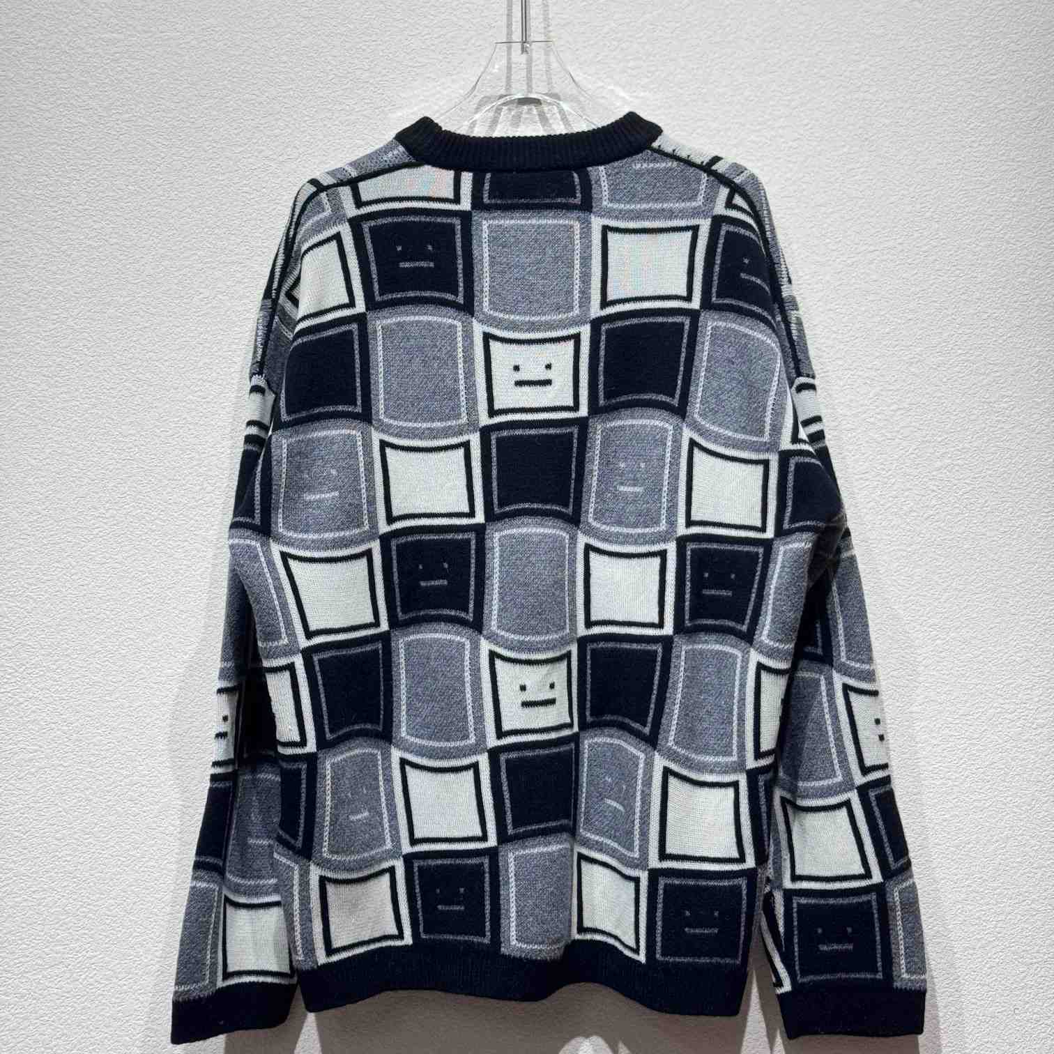 Acne Studios Face-jacquard Wool Blend Jumper - EUR FASHION