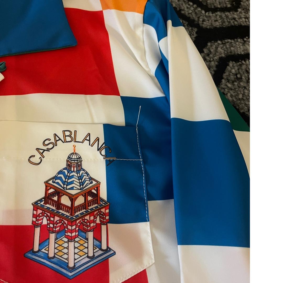 Casablanca Checkerboard-print Silk Shirt - EUR FASHION
