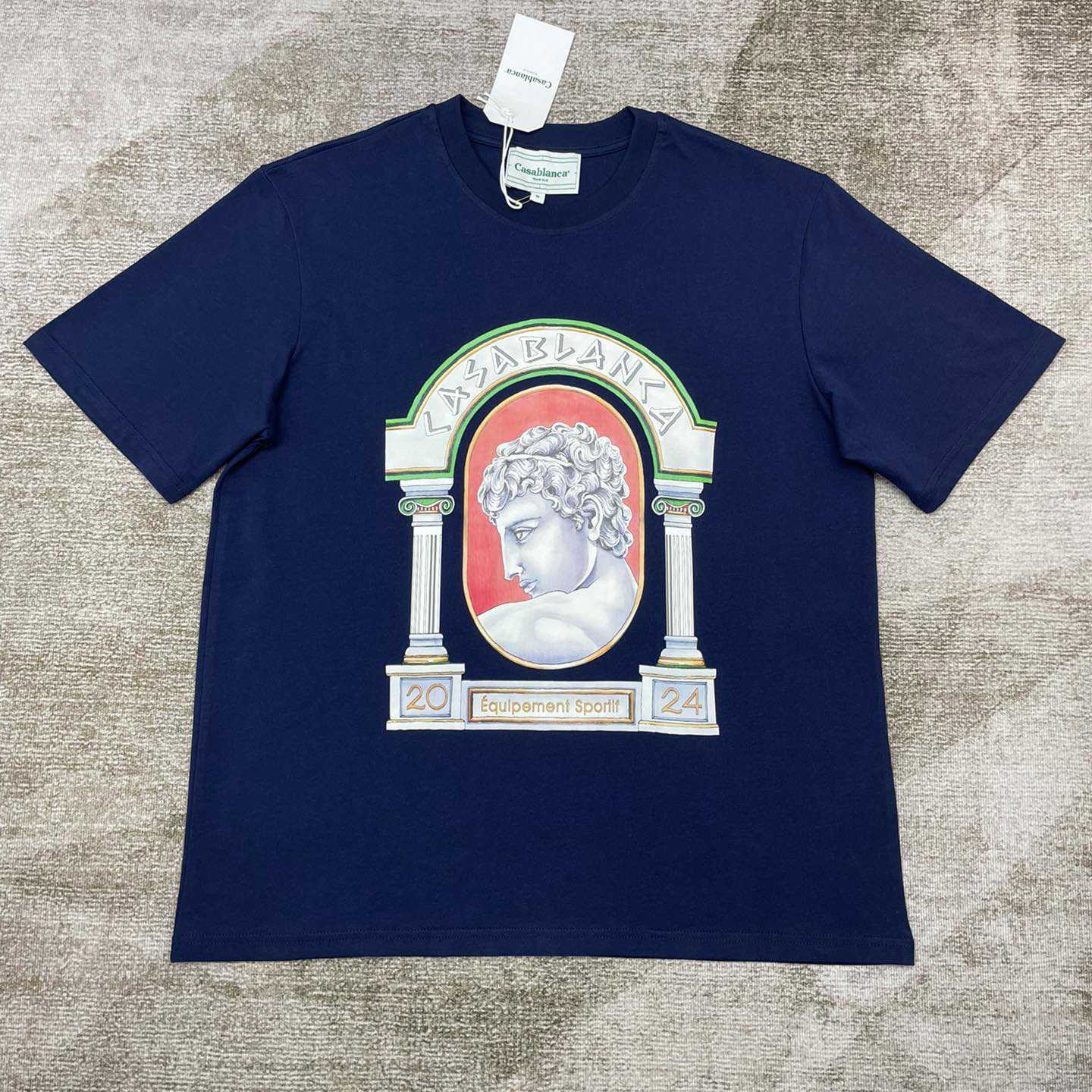 Casablanca Blue La Medaille Printed T-Shirt    C912 - EUR FASHION