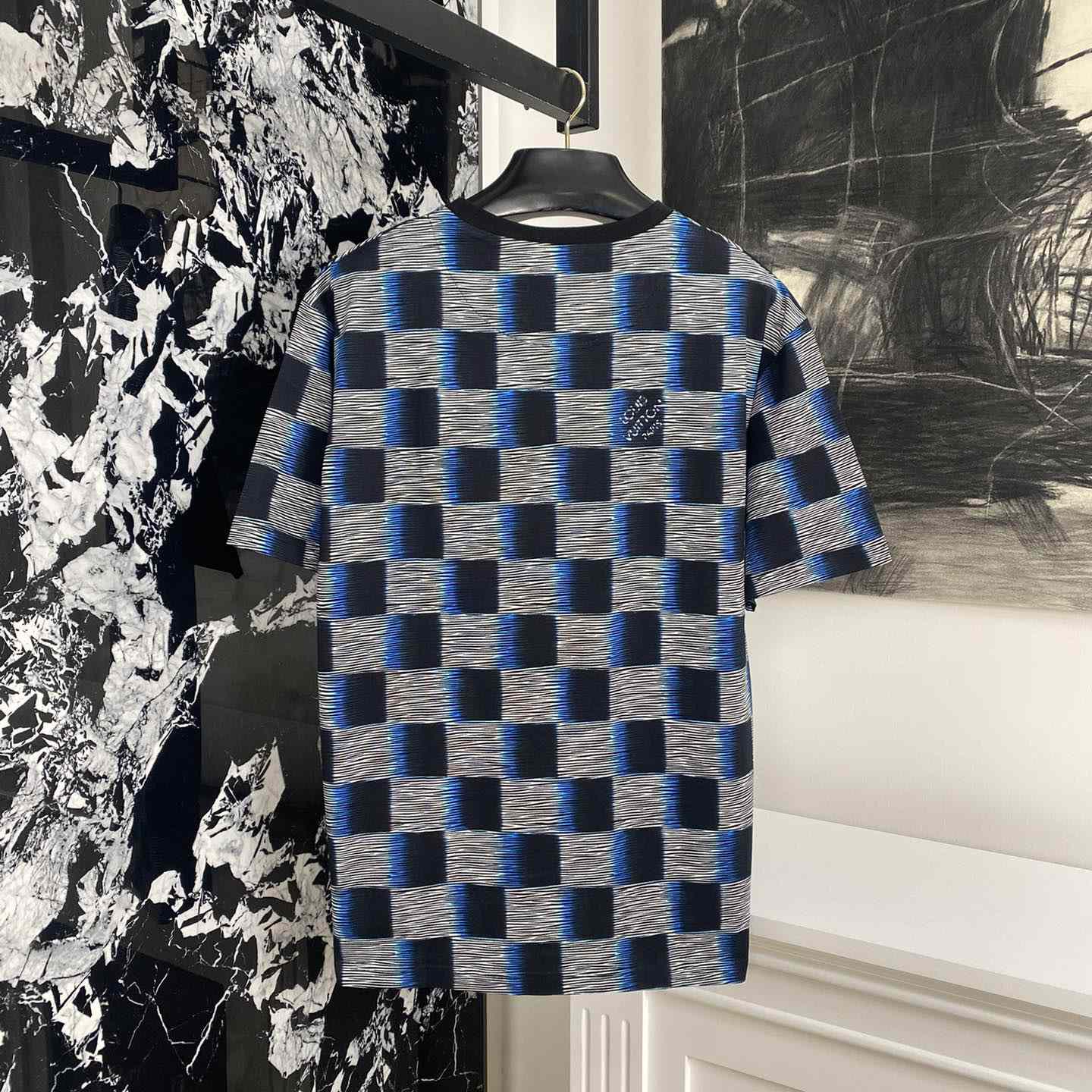 Louis Vuitton Damier Short-Sleeved Cotton T-Shirt   1AFB30 - EUR FASHION