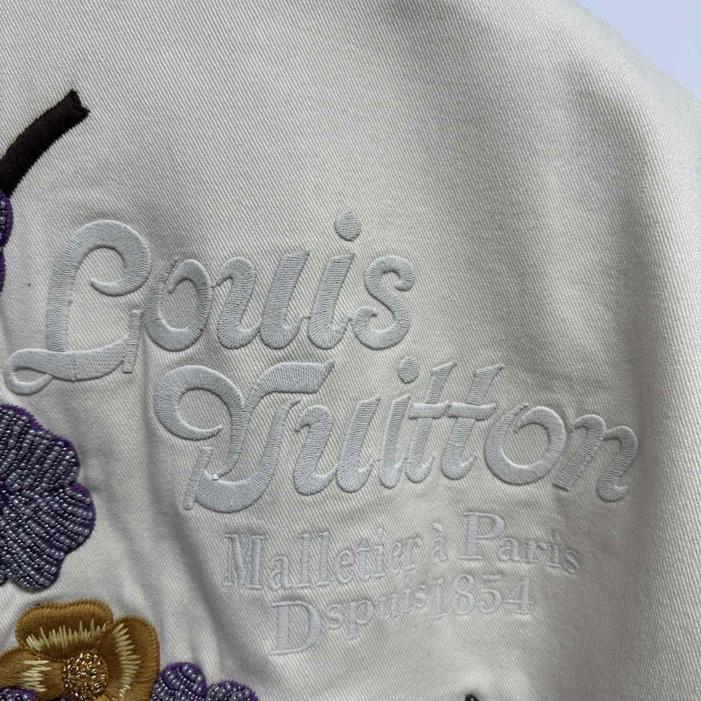 Louis Vuitton Embroidered Ostrich Varsity Jacket   1AFQLX - EUR FASHION