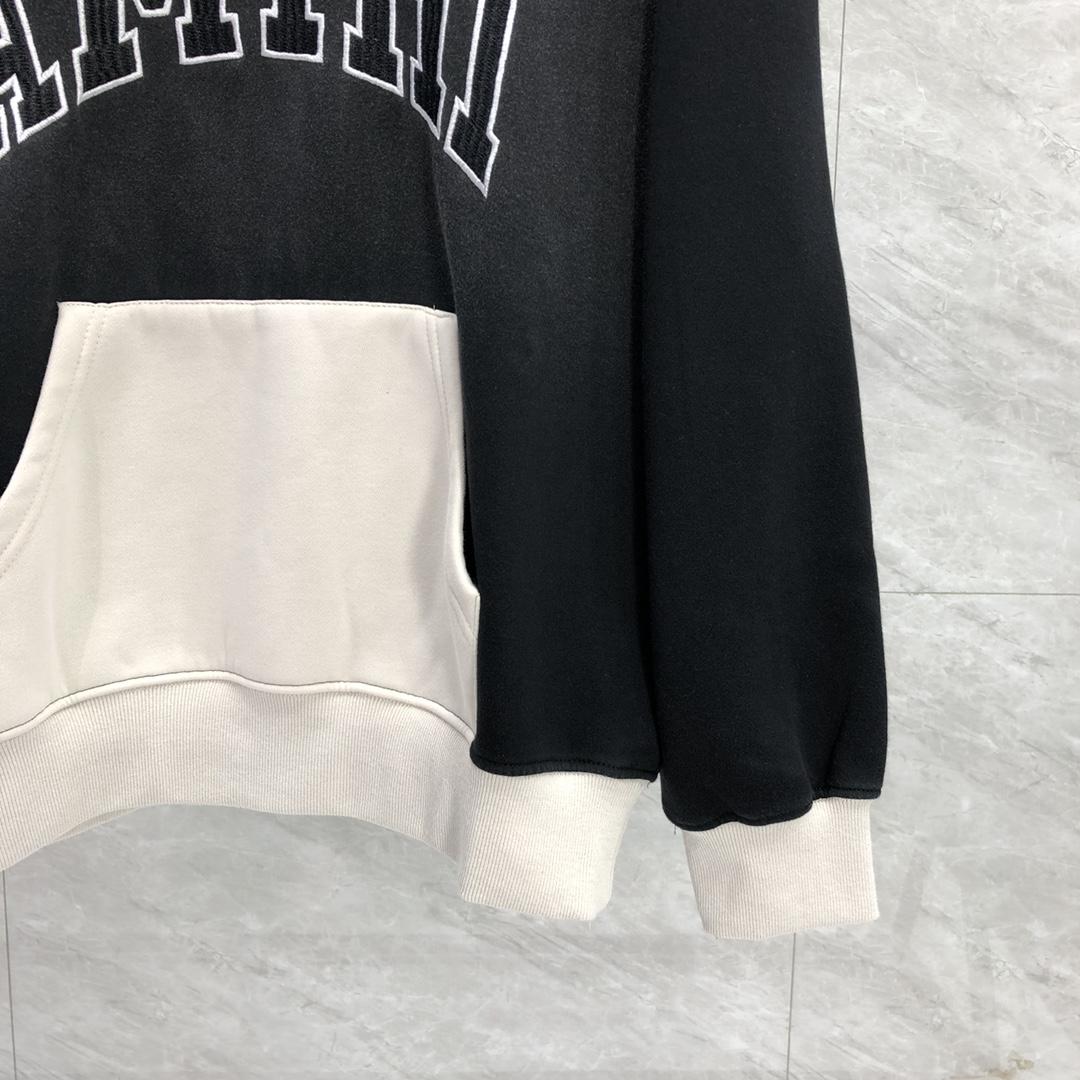Amiri Black 'Amiri' Vintage Oversized Hoodie - EUR FASHION