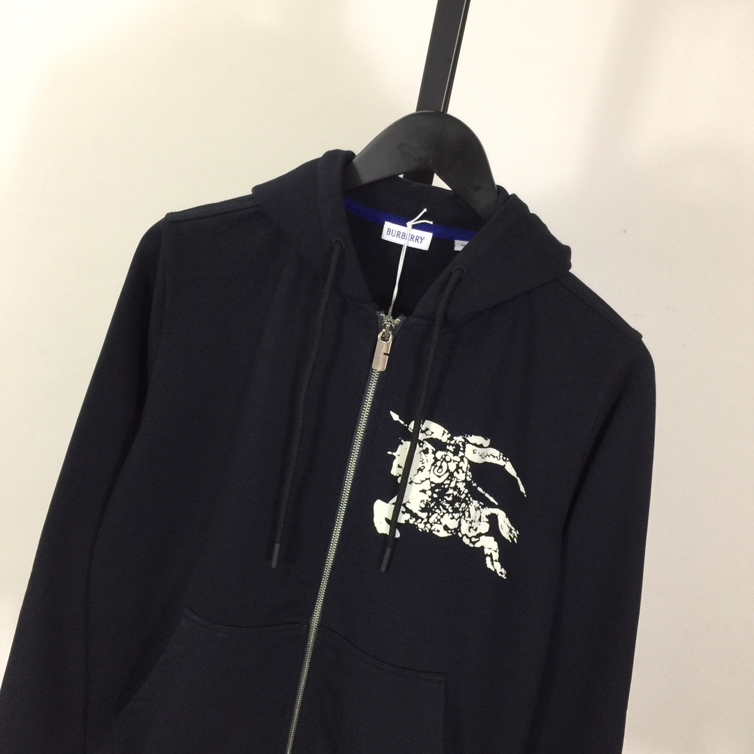 Burberry Ekd Zip-Up Hoodie - EUR FASHION