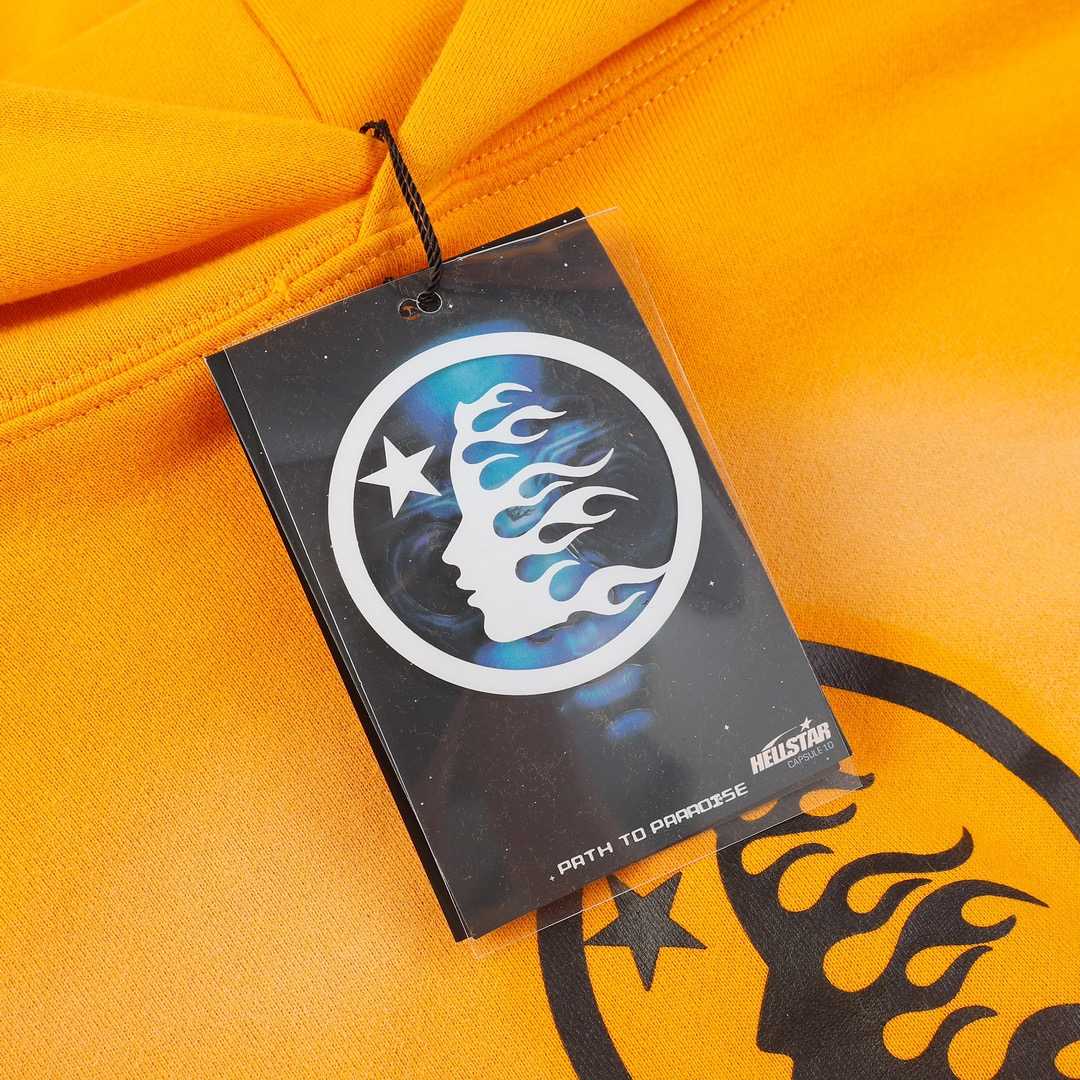 Hellstar Fire Orange Dye Hoodie - EUR FASHION