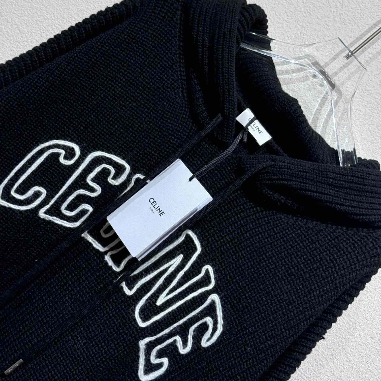 Celine Hooded Sweater In Ribbed Wool - EUR FASHION