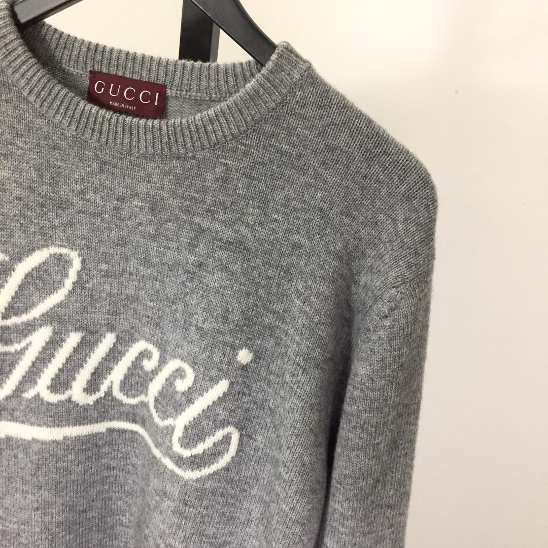 Gucci Wool Sweater With Gucci Intarsia - EUR FASHION