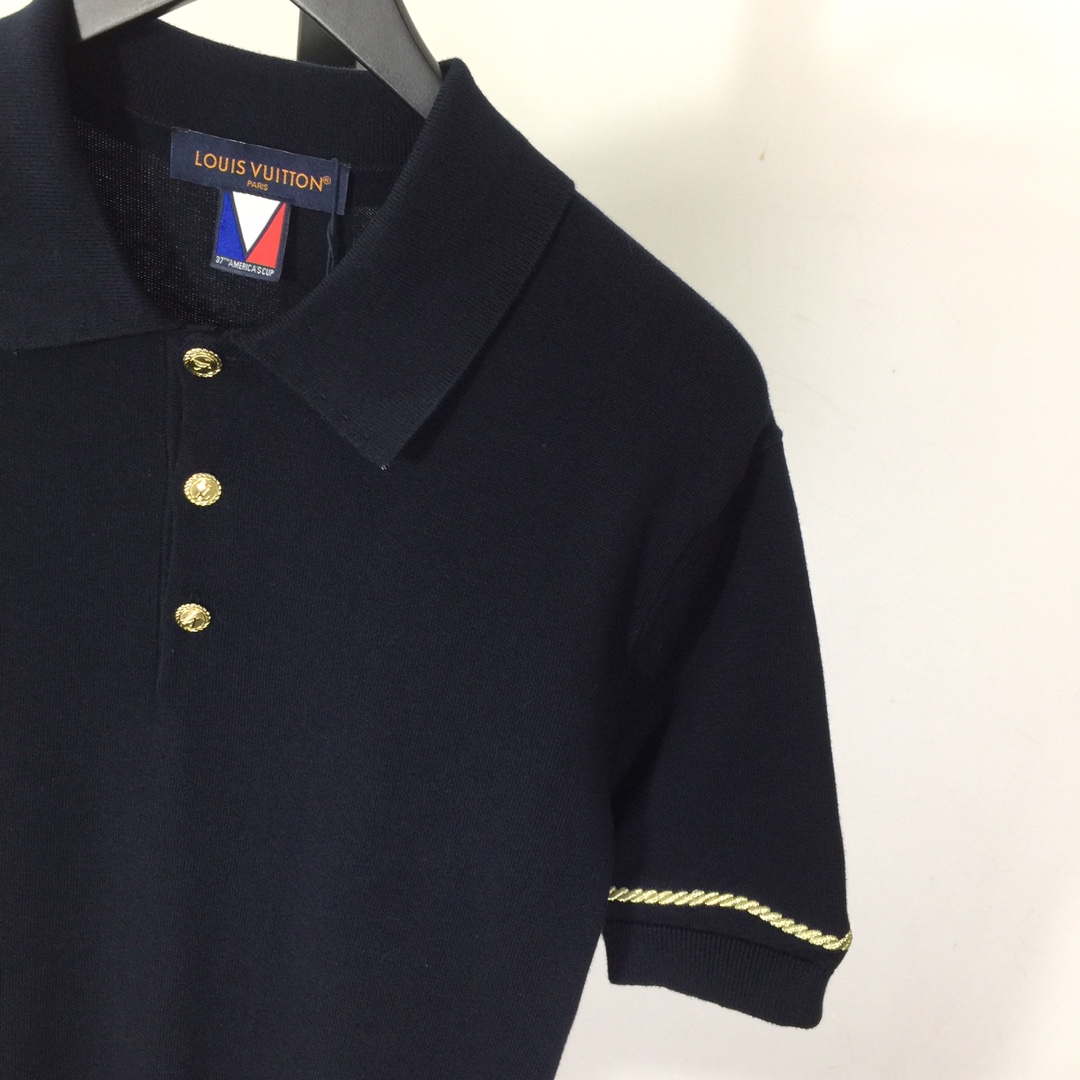 Louis Vuitton Short-Sleeved Cotton Polo Shirt   1AFVS2 - EUR FASHION