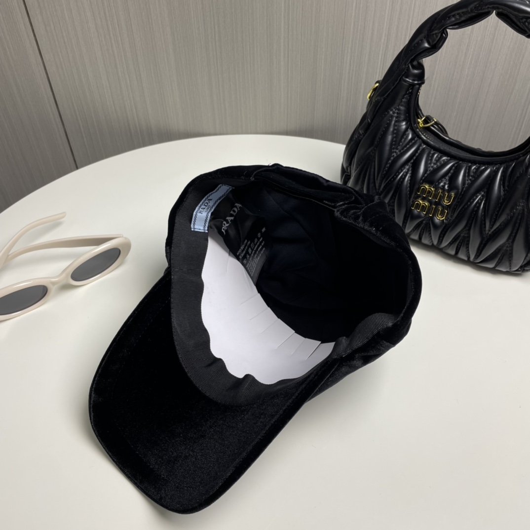 Prada Velvet Baseball Cap - EUR FASHION