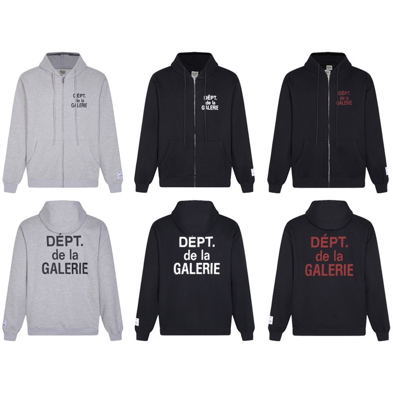 Gallery Dept. Zip-up Sweatshirt With Hood - EUR FASHION