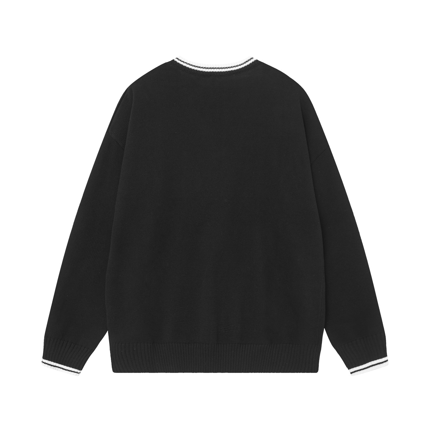 Celine Triomphe V-Neck Sweater 'Black' - EUR FASHION