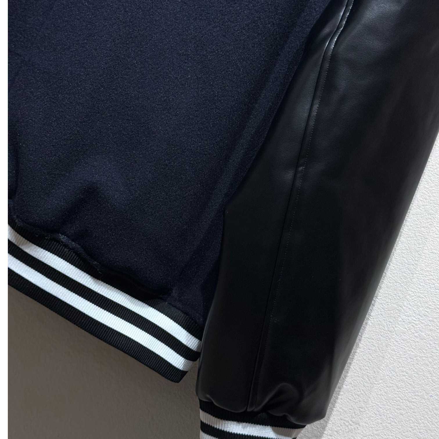 Gucci Wool And Leather Varsity Jacket - EUR FASHION