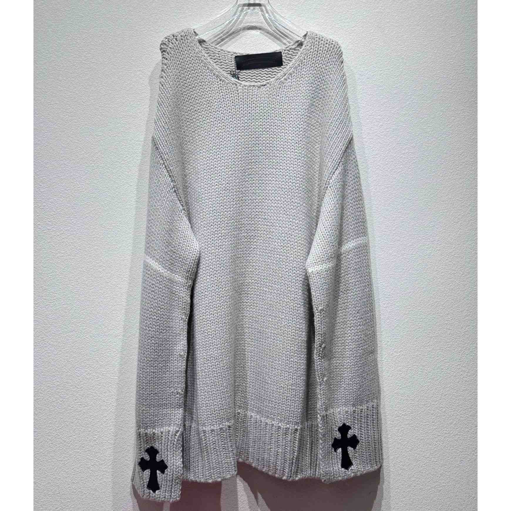 Chrome Hearts Cashmere Cemetery Knit Crewneck - EUR FASHION