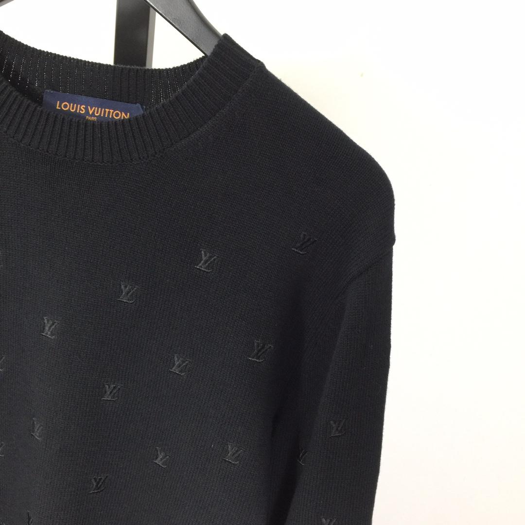 Louis Vuitton Embroidered Signature Merino Crewneck    1AFIXC - EUR FASHION