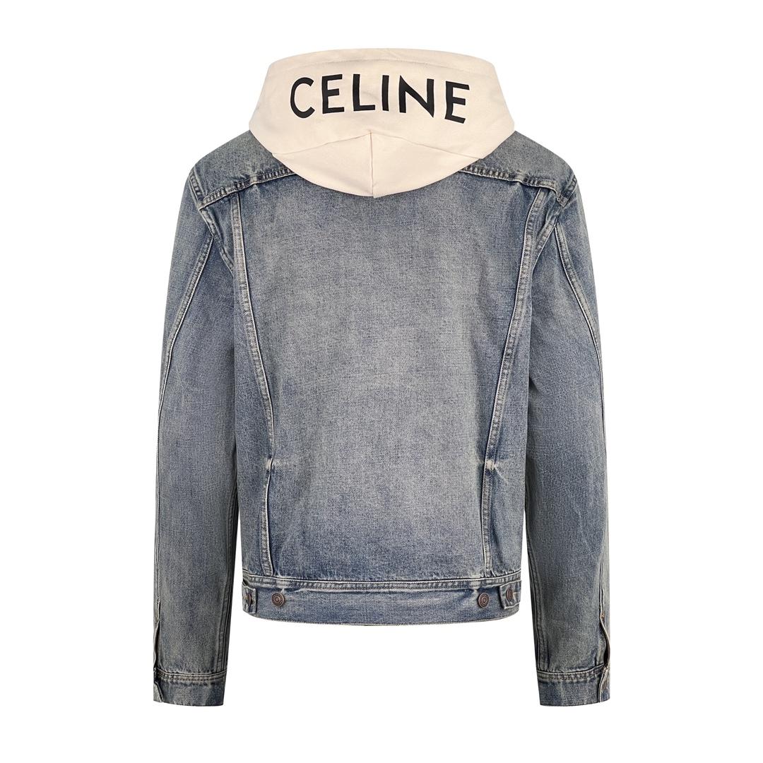 Celine Trucker Jacket In Union Wash Denim - EUR FASHION